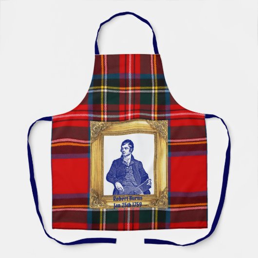 Robert Burns Supper Royal Stewart Plaid Jan 25 エプロン (正面)