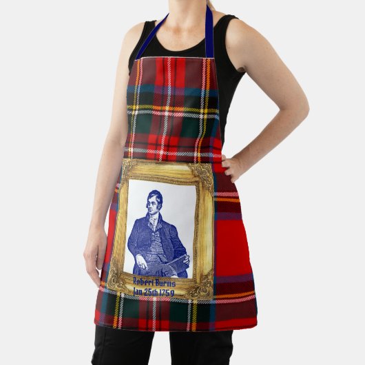 Robert Burns Supper Royal Stewart Plaid Jan 25 エプロン (インサイチュ)