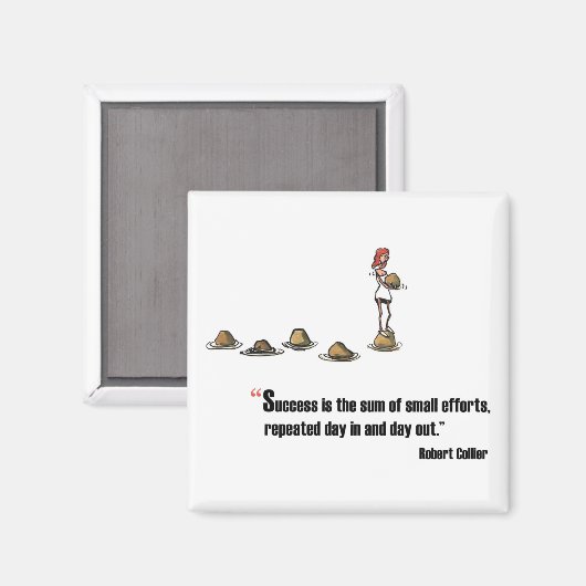 Robert Collier やる気を起こさせるによる試験引用文 マグネット (正面/裏面)