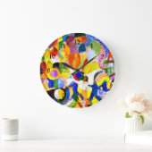 Robert DeLaunay - Homage to Bleriot ラージ壁時計 (ホーム)