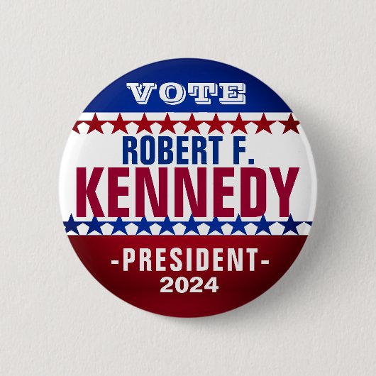 Robert F Kennedy 2024キャンペーンボタン 缶バッジ (正面)