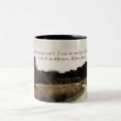 Robert Frostの引用文のマグ ツートーンマグカップ (中央)