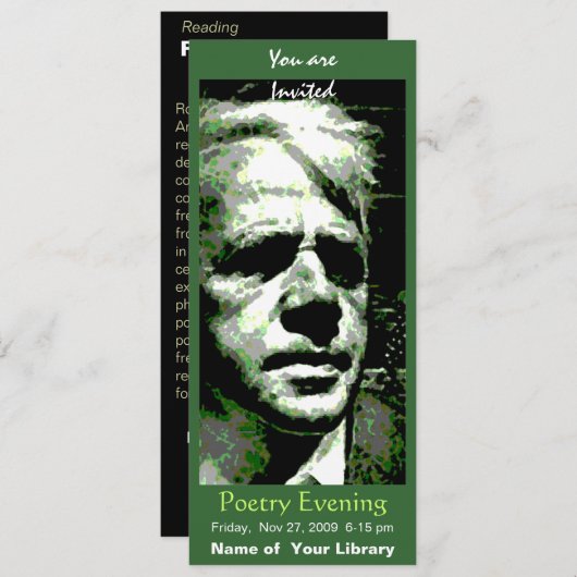 Robert Frost 招待状 (正面/裏面)