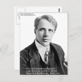Robert Frost "Road Traveled"カードとギフトの引用文 ポストカード (正面/裏面)