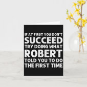 Robert Gift Name D Birthday Funny Chris  カード (黄色い花)