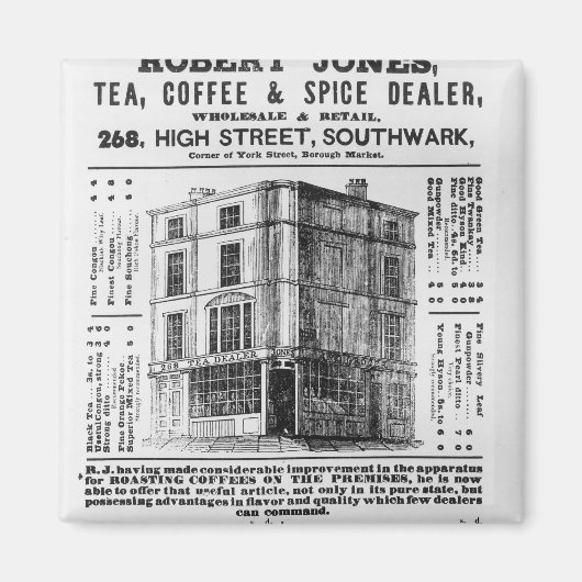 Robert Jones, Teaの広告 マグネット (正面)