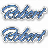 Robert Name blue Aufkleber Sticker Stickerset シール (正面)