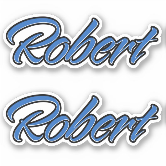 Robert Name blue Aufkleber Sticker Stickerset シール (正面)