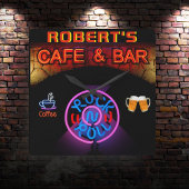 ROBERT - Name Neon Sign Bar Mancave Den Clock Fun スクエア壁時計