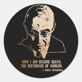 Robert Oppenheimer - Destroyer of Worlds Quote ラウンドシール