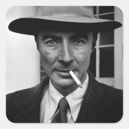 Robert Oppenheimer Smoking Photo スクエアシール