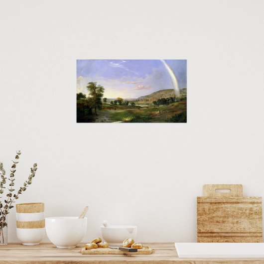 Robert S. Duncanson Landscape with Rainbow ポスター (キッチン)