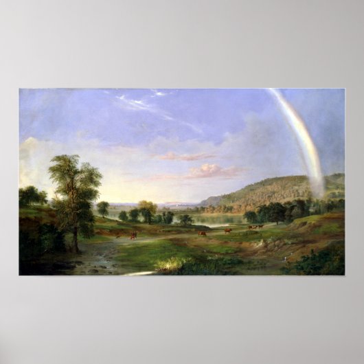 Robert S. Duncanson Landscape with Rainbow ポスター (正面)