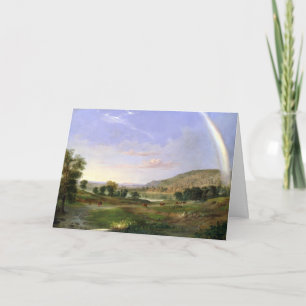 Robert S. Duncanson Landscape with Rainbow Poster カード