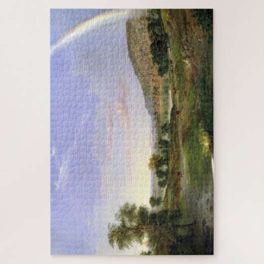 Robert S. Duncanson Landscape with Rainbow Poster ジグソーパズル (縦)