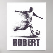 Robert Soccer Boys Personalized First Name Robert  ポスター (正面)