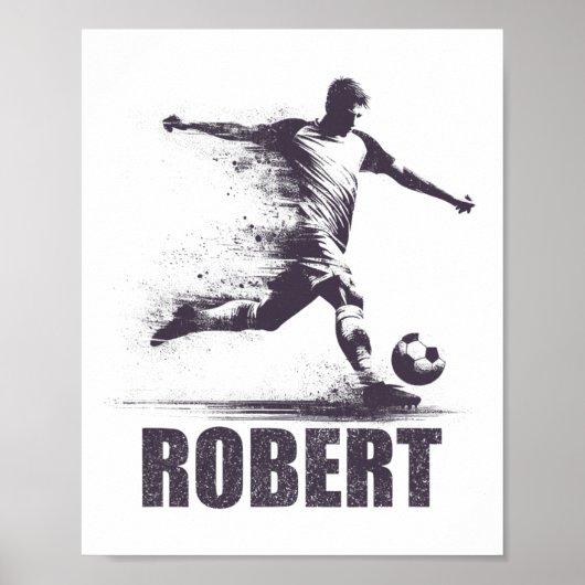 Robert Soccer Boys Personalized First Name Robert  ポスター (正面)