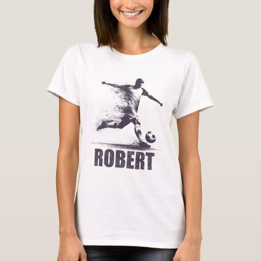 Robert Soccer Boys Personalized First Name Robert Tシャツ (正面)