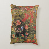 Robert Vonnohによるポピー、ヴィンテージ印象派 アクセントクッション (裏面(縦))