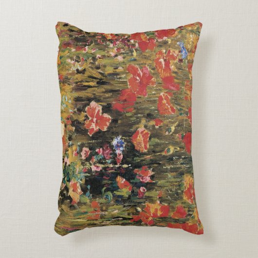 Robert Vonnohによるポピー、ヴィンテージ印象派 アクセントクッション (正面(垂直))