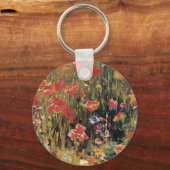 Robert Vonnohによるポピー、ヴィンテージ印象派 キーホルダー (正面)