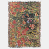 Robert Vonnohによるポピー、ヴィンテージ印象派 スローブランケット (正面縦)