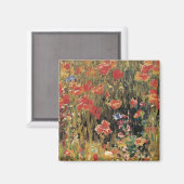 Robert Vonnohによるポピー、ヴィンテージ印象派 マグネット (正面/裏面)