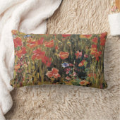 Robert Vonnohによるポピー、ヴィンテージ印象派 ランバークッション (ブランケット)