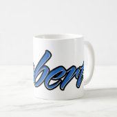 Robert Vorname Name blue Tasse Kaffeetasse コーヒーマグカップ (正面右)