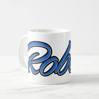 Robert Vorname Name blue Tasse Kaffeetasse コーヒーマグカップ