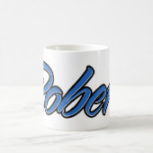 Robert Vorname Name blue Tasse Kaffeetasse コーヒーマグカップ (中央)