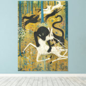 Robert Winthrop Chanler - Leopard and Deer (1912) キャンバスプリント (インサイチュ (ウッドフロア))