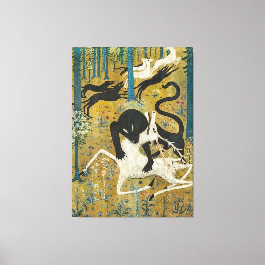Robert Winthrop Chanler - Leopard and Deer (1912) キャンバスプリント (正面)