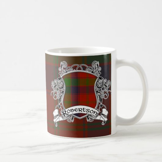 Robertsonのタータンチェックの盾 コーヒーマグカップ (右)