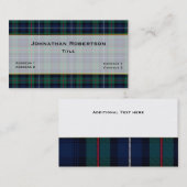 Robertsonのハンサムな格子縞のカスタムな名刺 名刺 (正面/裏面)