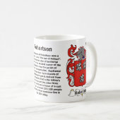 Robertsonの家紋のマグ コーヒーマグカップ (正面右)