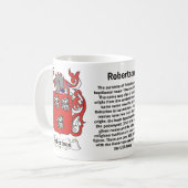 Robertsonの家紋のマグ コーヒーマグカップ (正面左)