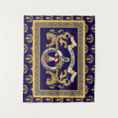 Robertson Clan Badge Personalized Blue タペストリー (正面)