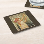 Robetteのアブサン広告ポスター スクエアペーパーコースター (アングル)