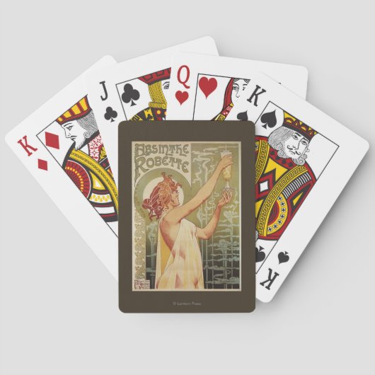 Robetteのアブサン広告ポスター トランプ (裏面)