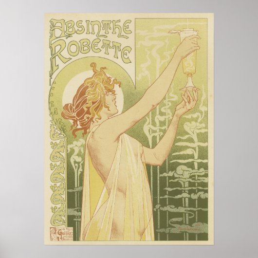 Robette Absinthe - Art Nouveau Poster ポスター (正面)