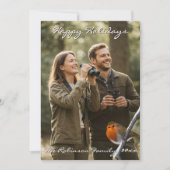 Robin Bird Christmas Holiday Photo Card シーズンカード (正面)