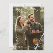 Robin Bird Christmas Holiday Photo Card シーズンカード (正面)