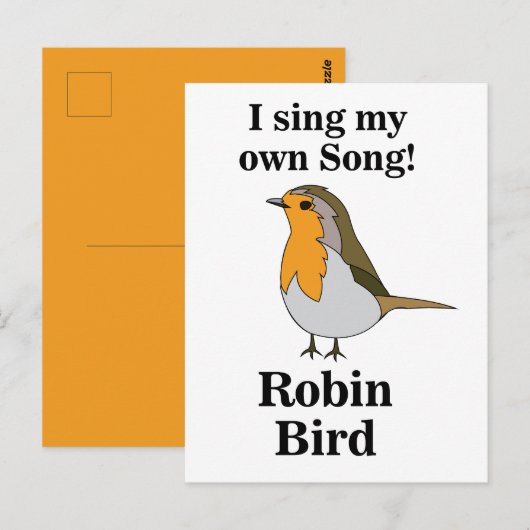 Robin Bird Funny Quote ポストカード (正面/裏面)