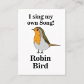 Robin Bird Funny Quote 名刺 (正面)