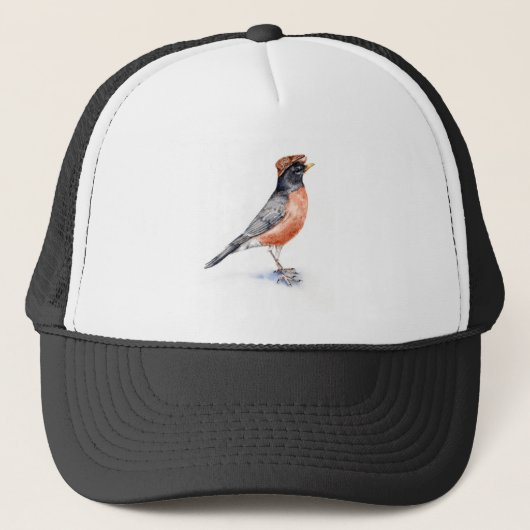 Robin Bird in Hat キャップ (正面)