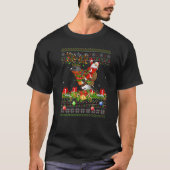 Robin Bird  Ugly Santa Riding Robin Christmas Tシャツ (正面)