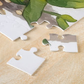 Robin Birds Spring Love Watercolor Art ジグソーパズル (側面)