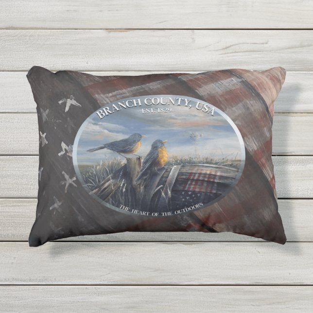 Robin Branch Co. MICH. アウトドアクッション (正面)