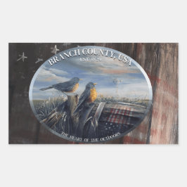 Robin Branch Co MICH 長方形シール